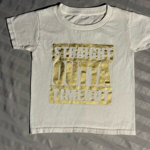 Kids Graphic Tee with Gold Print